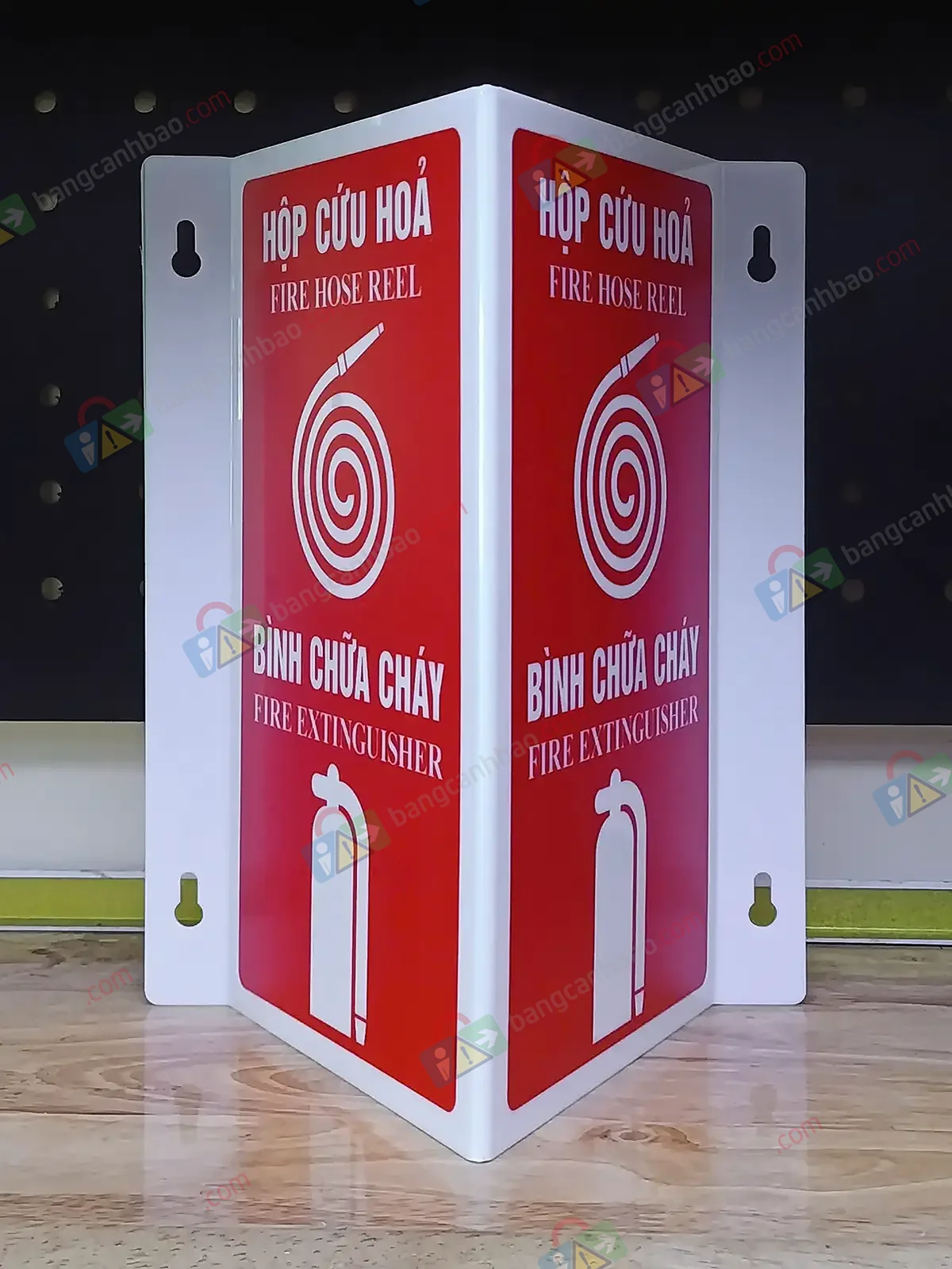 Bảng Mica PCCC Song Ngữ In UV – Nhận Diện Nhanh Vòi & Bình Chữa Cháy